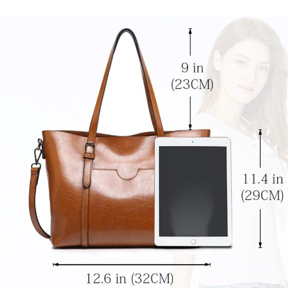 Brown Leather Tote Bag - Picture 9 of 9